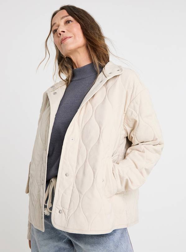 JD WILLIAMS Washed Quilted Short Jacket 32