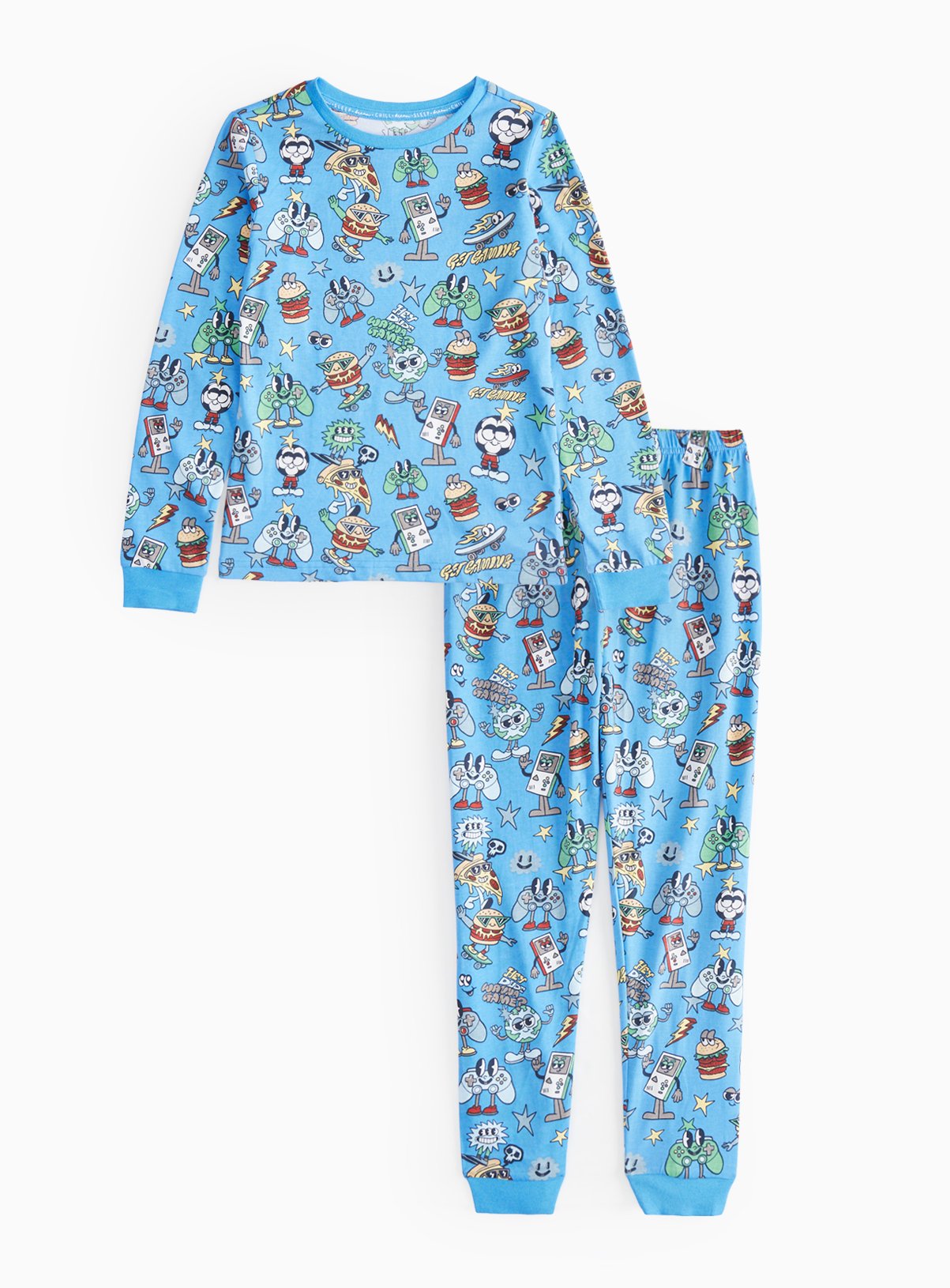 Blue Gaming Print Pyjama Set 13-14 years