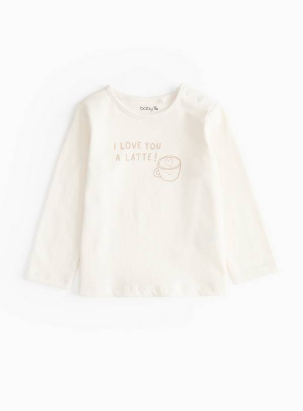 Love You A Latte Slogan T-Shirt 6-9 months