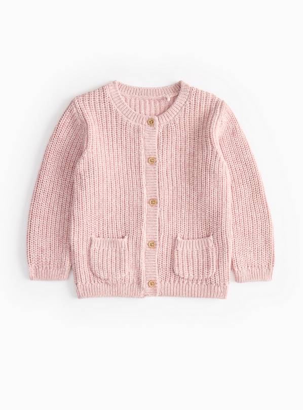 Pink Pocket Knitted Cardigan 6-9 months