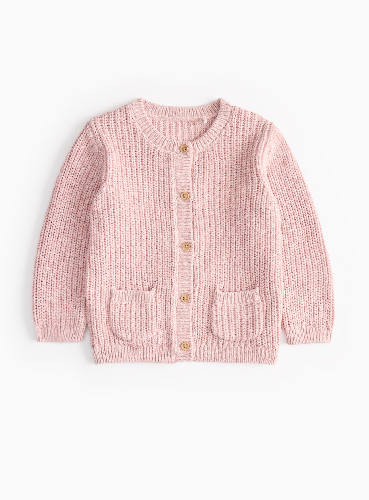 Pink Pocket Knitted Cardigan 9-12 months - Image 1 thumbnail
