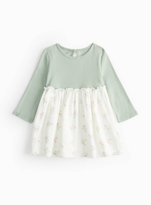 Green Jersey Twofer Dress 3-6 months
