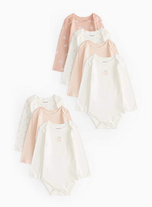Pink Printed Bodysuits 7 Pack 18-24 months