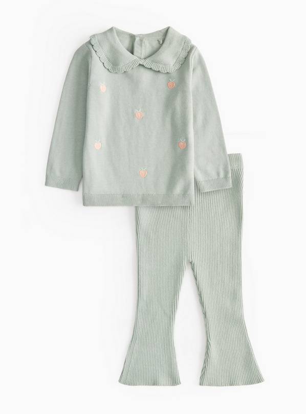 Knitted Collar Apricot Harvest Set 9-12 months