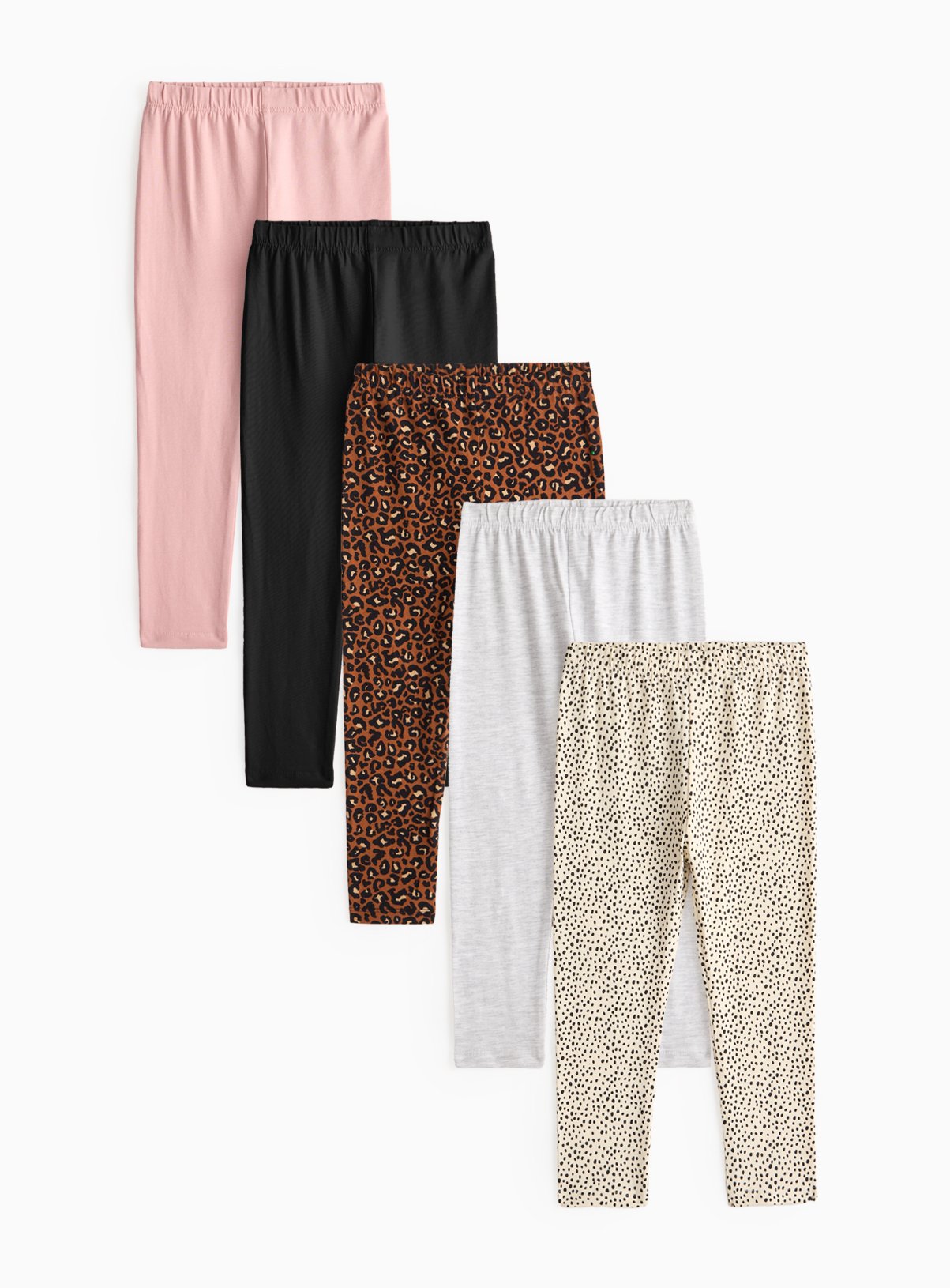 Cream Cream Jersey Leggings 5 Pack (4-5 Years) - Tu by Sainsbury's