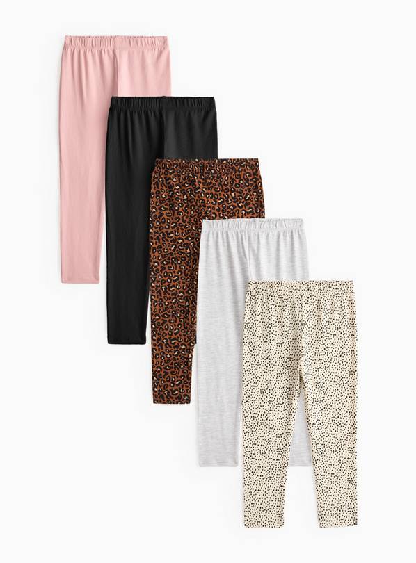 Jersey Leggings 5 Pack 1-2 years