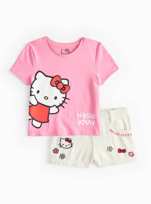 Hello Kitty Graphic T-Shirt & Denim Shorts 1-2 years