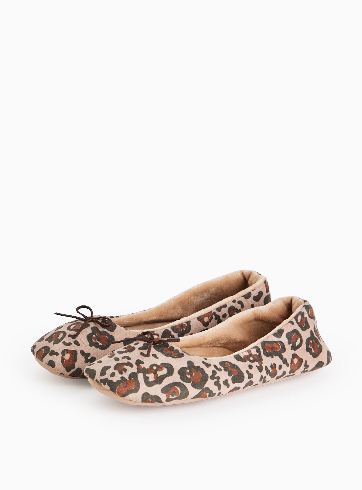 Neutral Animal Printed Ballerina Slippers