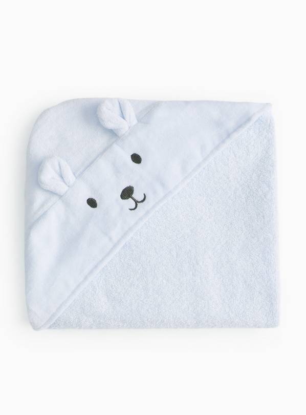 Blue Bear Hooded Towel One Size