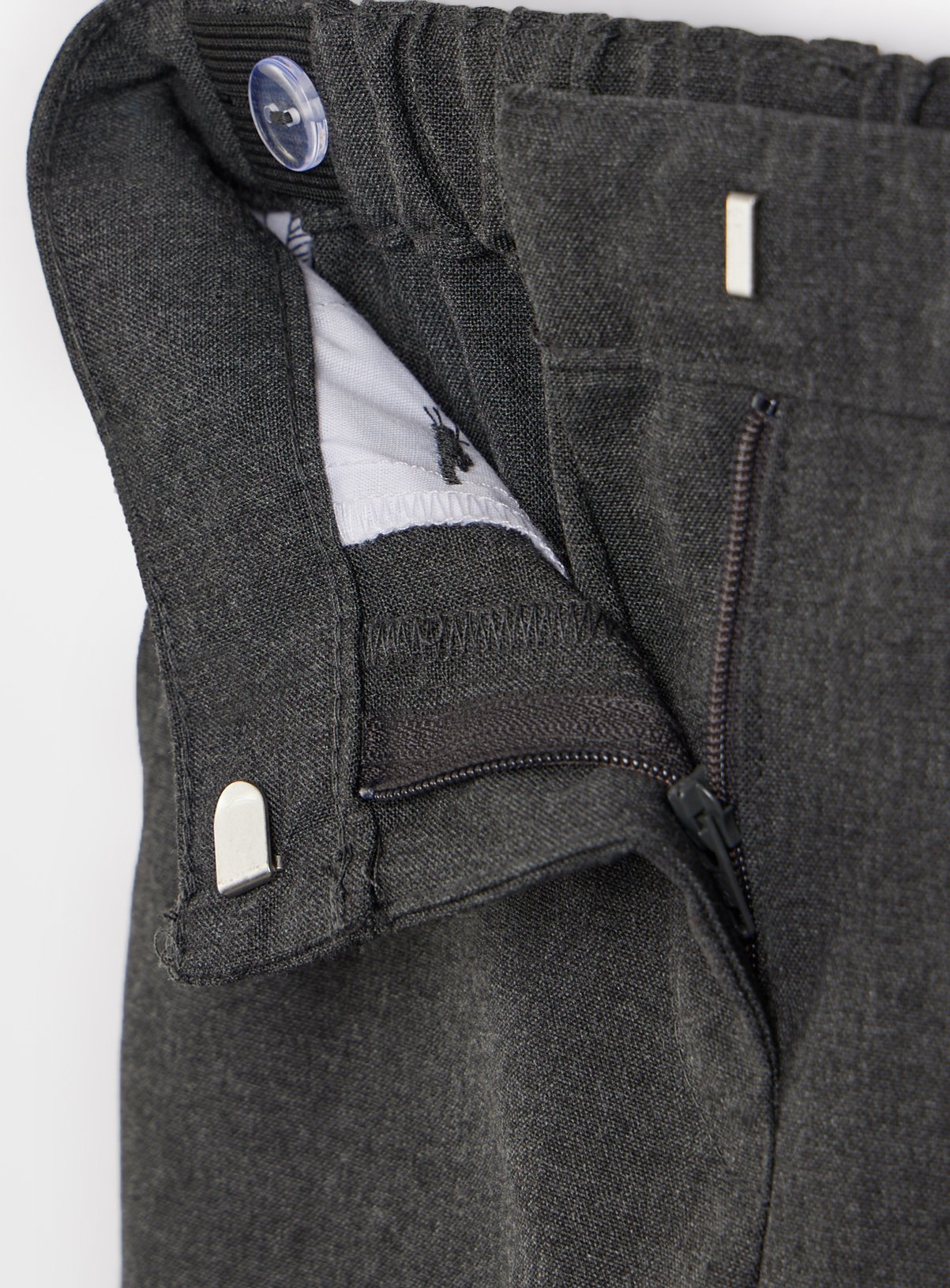 Grey Skinny Reinforced Knee Extendable Hem Trousers 2 Pack 10 years - Image 5 thumbnail