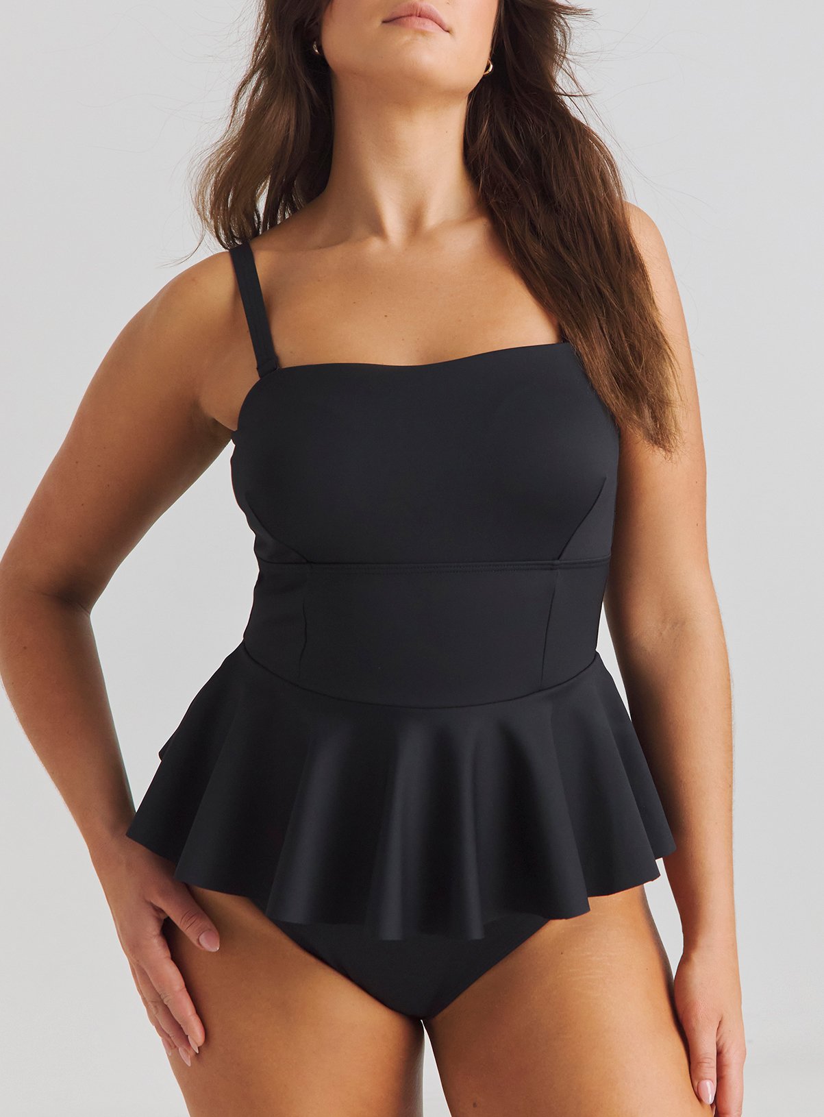 SIMPLY BE Magisculpt Contour Me Peplum Tummy Control Scuba Swimsuit 10 - Image 1 thumbnail