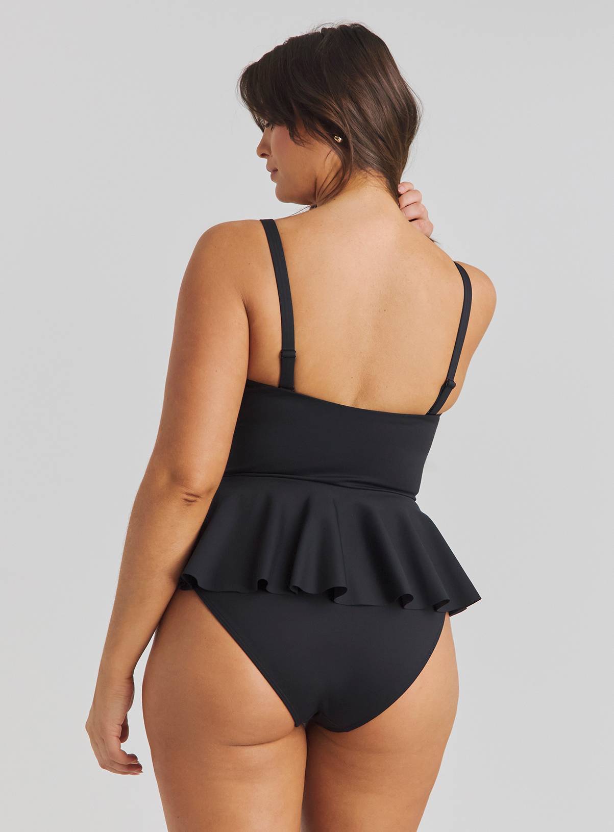 SIMPLY BE Magisculpt Contour Me Peplum Tummy Control Scuba Swimsuit 10 - Image 2