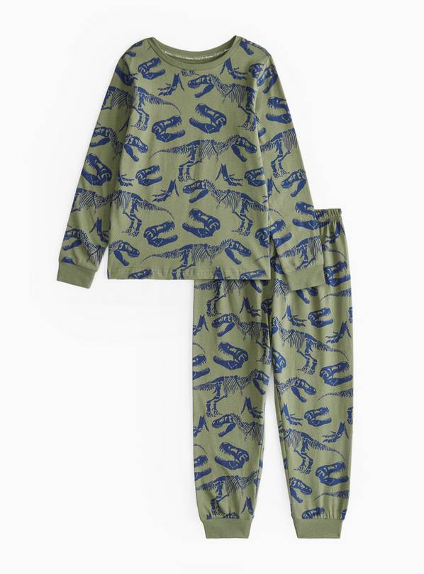 Khaki Dino Printed Pyjama Set 4-5 years