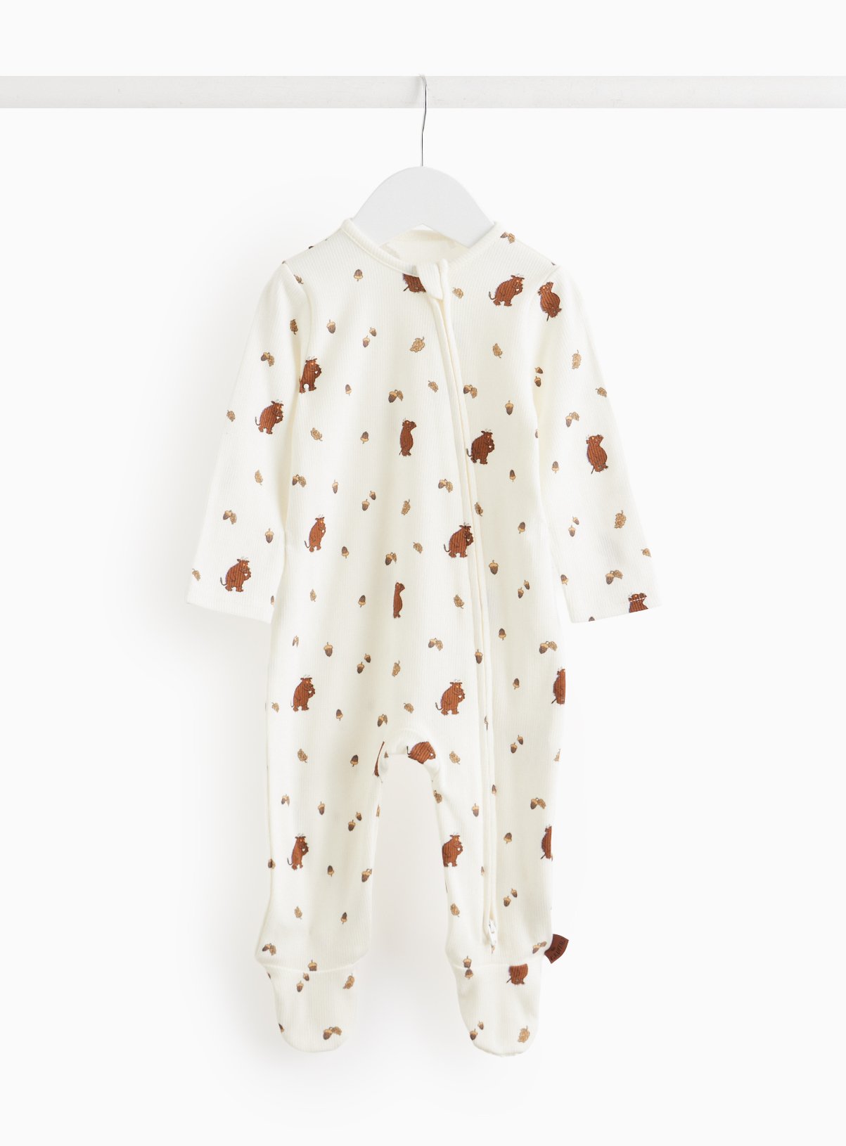 Beige Beige Gruffalo Characters Printed Zip Sleepsuit (3-6 Months) - Gruffalo by Sainsbury's