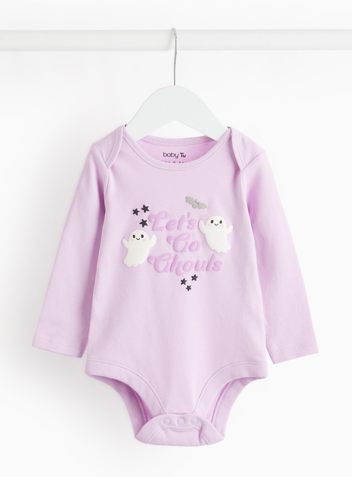 Purple Purple Halloween Let's Go Ghouls Print Bodysuit - Tu by Sainsbury's