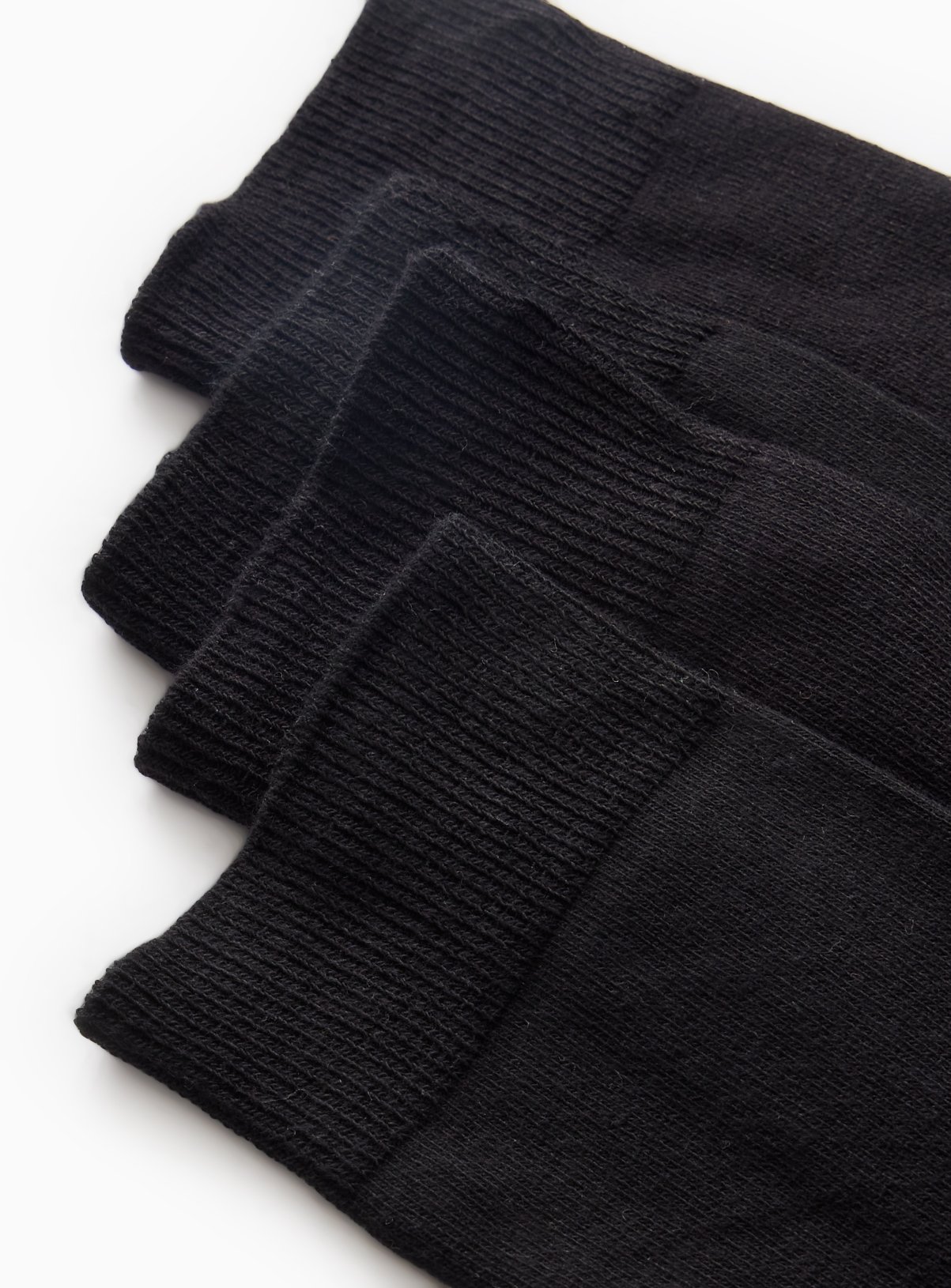 Black Polycotton Ankle Socks 5 Pack 9-12 - Image 2 thumbnail