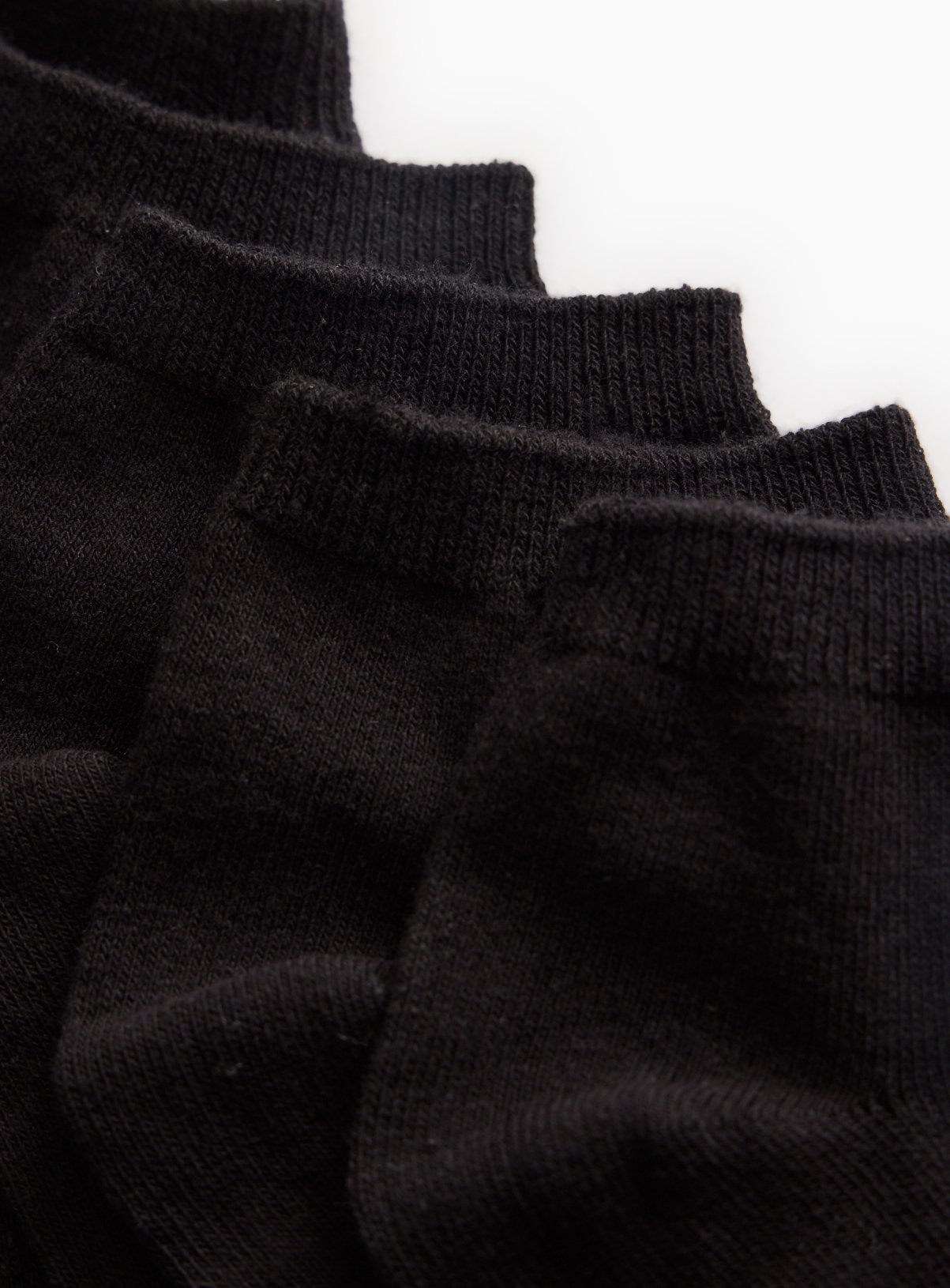 Black Trainer Socks 5 Pack 9-12 - Image 2 thumbnail