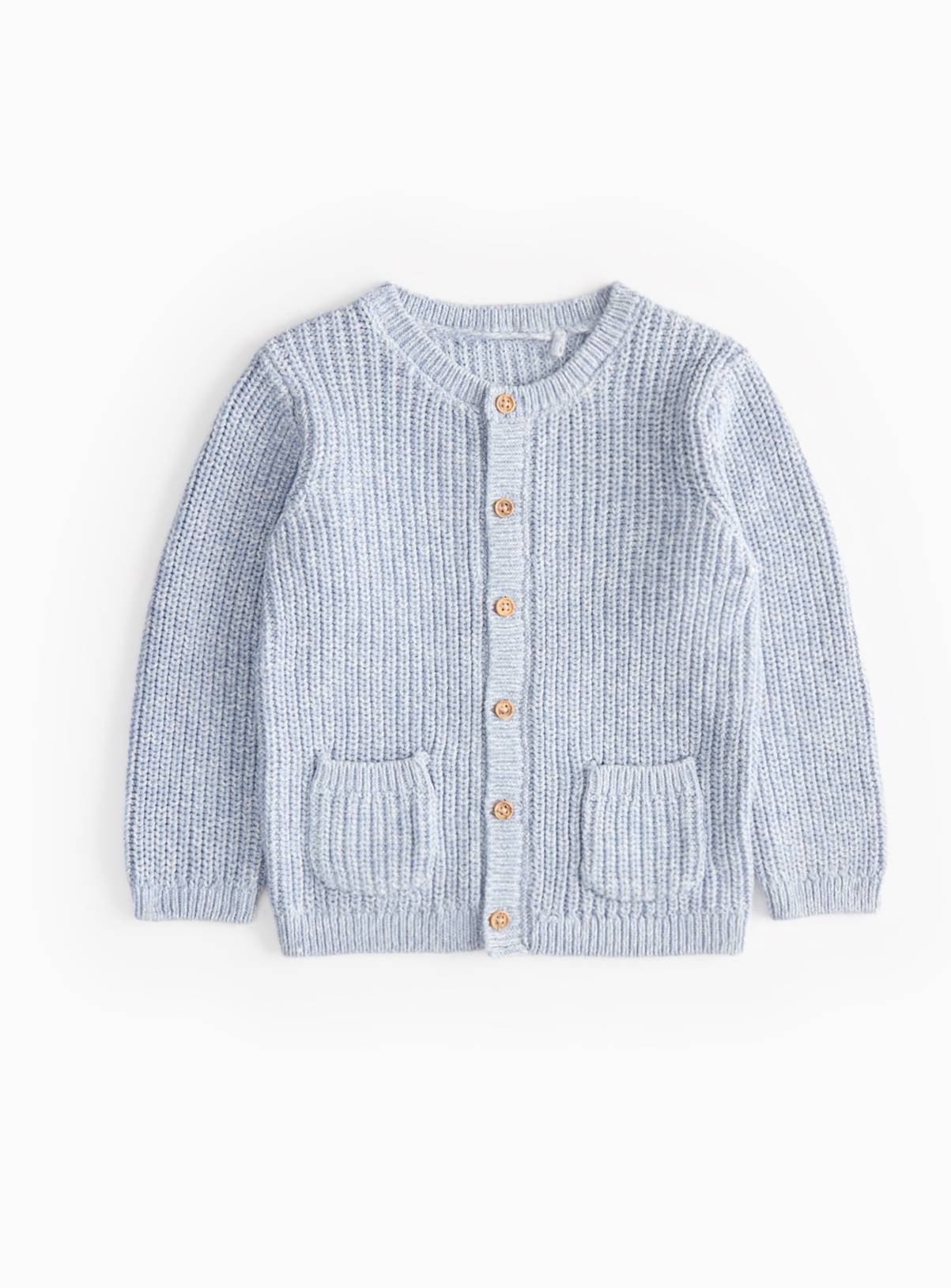 Blue Pocket Knitted Cardigan 18-24 months - Image 1