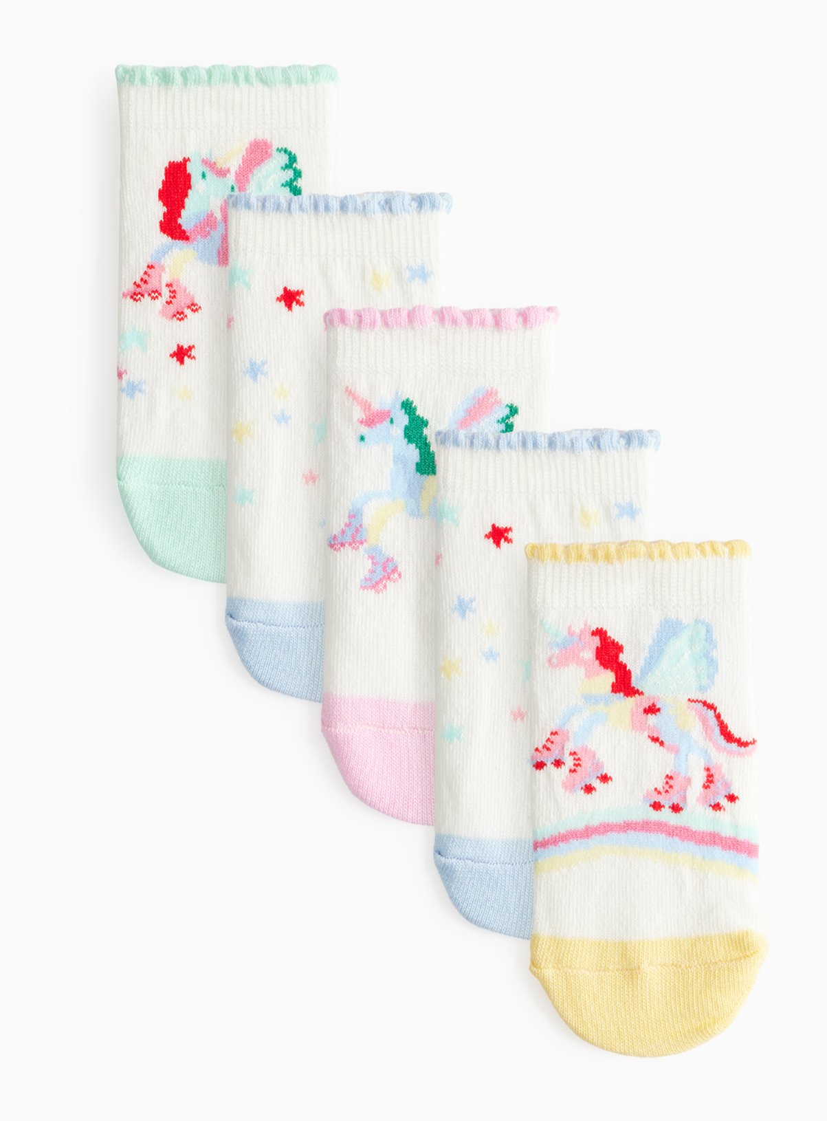 Bright Unicorn Trainer Socks 5 Pack - Tu by Sainsbury's