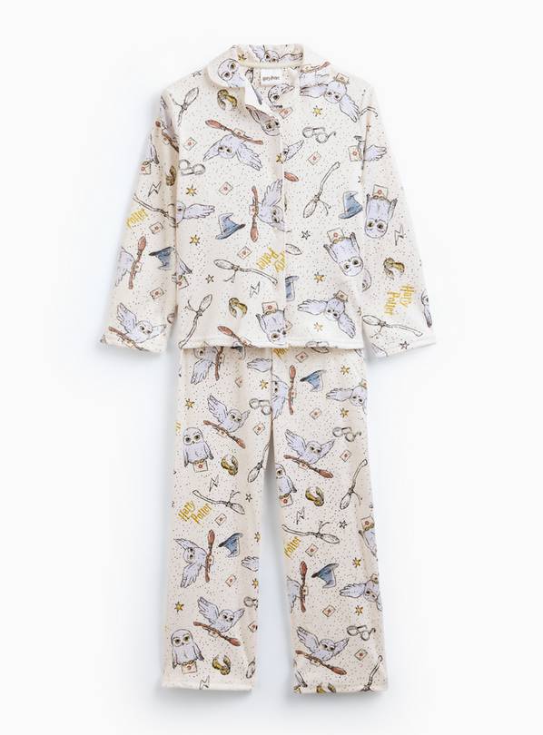 Harry Potter Printed Cream Sparkle Slinky Fleece Pyjamas  6-7 years