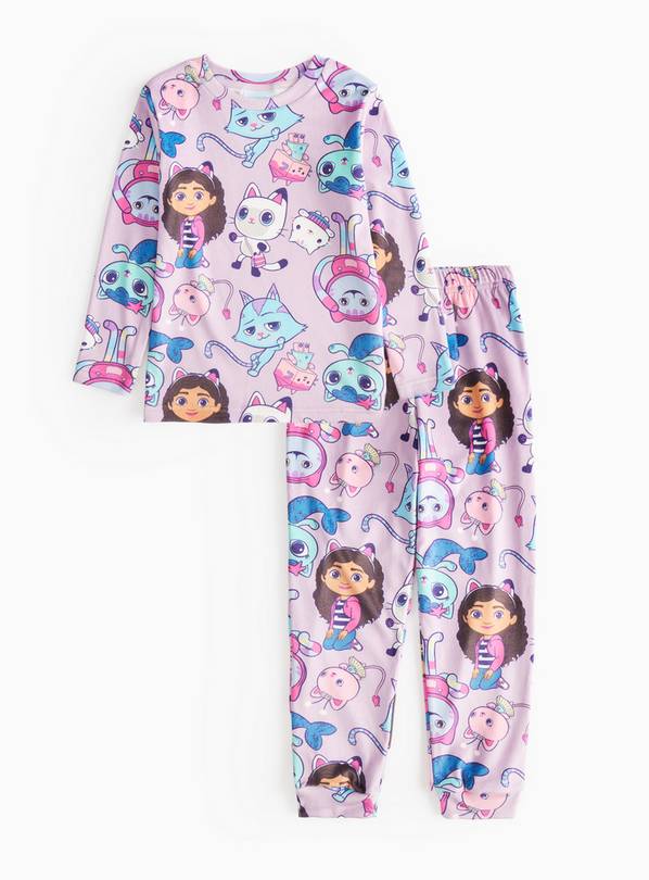Gabby's Dollhouse Print Lilac Slinky Fleece Pyjamas 1-2 years