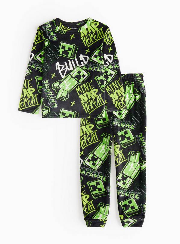 Minecraft Character Printed Slinky Fleece Pyjamas 5-6 years