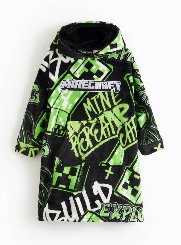 Minecraft Print Fleece Hooded Blanket 5-6 years