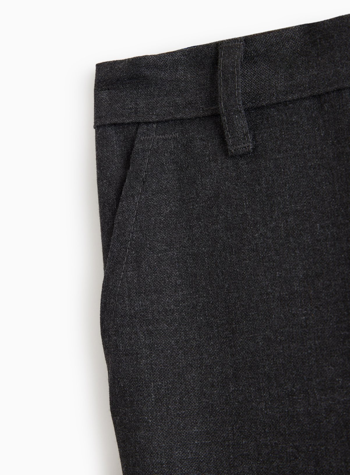 4 Pack Grey Slim Fit Trousers with Reinforced Knees & Extendable Hem Longer Leg 14 years - Image 2 thumbnail