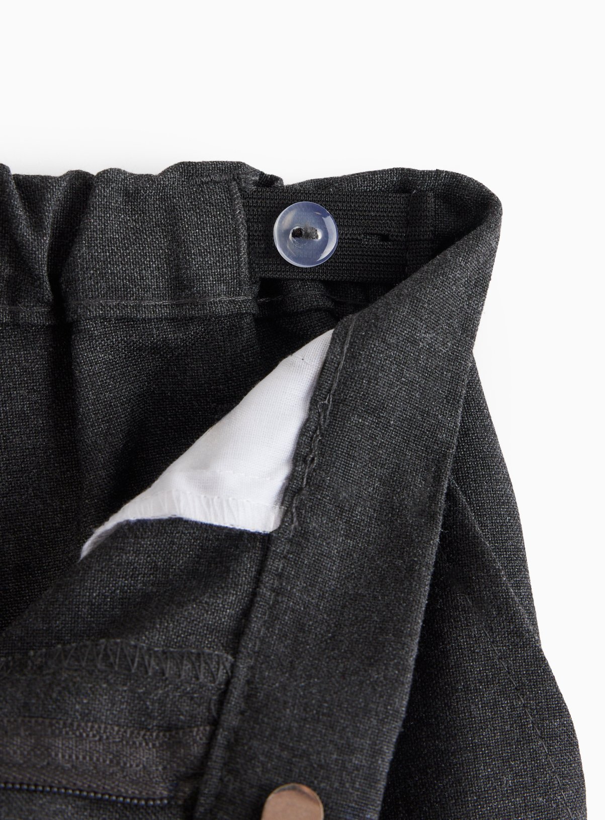 4 Pack Grey Slim Fit Trousers with Reinforced Knees & Extendable Hem Longer Leg 14 years - Image 4 thumbnail