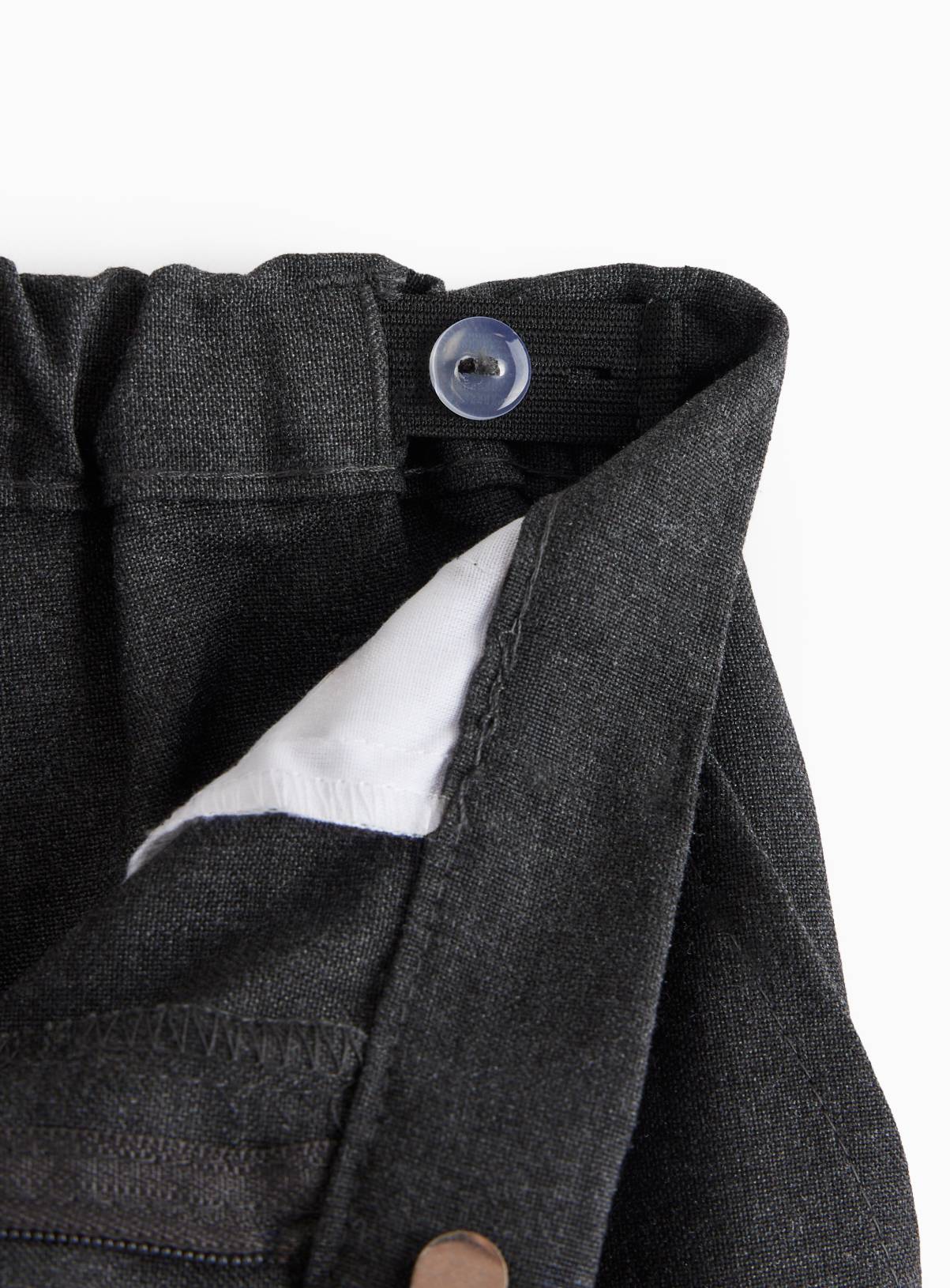 4 Pack Grey Slim Fit Trousers with Reinforced Knees & Extendable Hem Longer Leg 14 years - Image 4