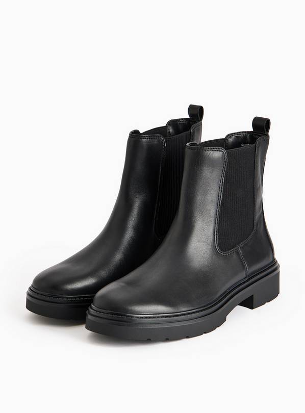 Black Leather Chelsea Boots 3