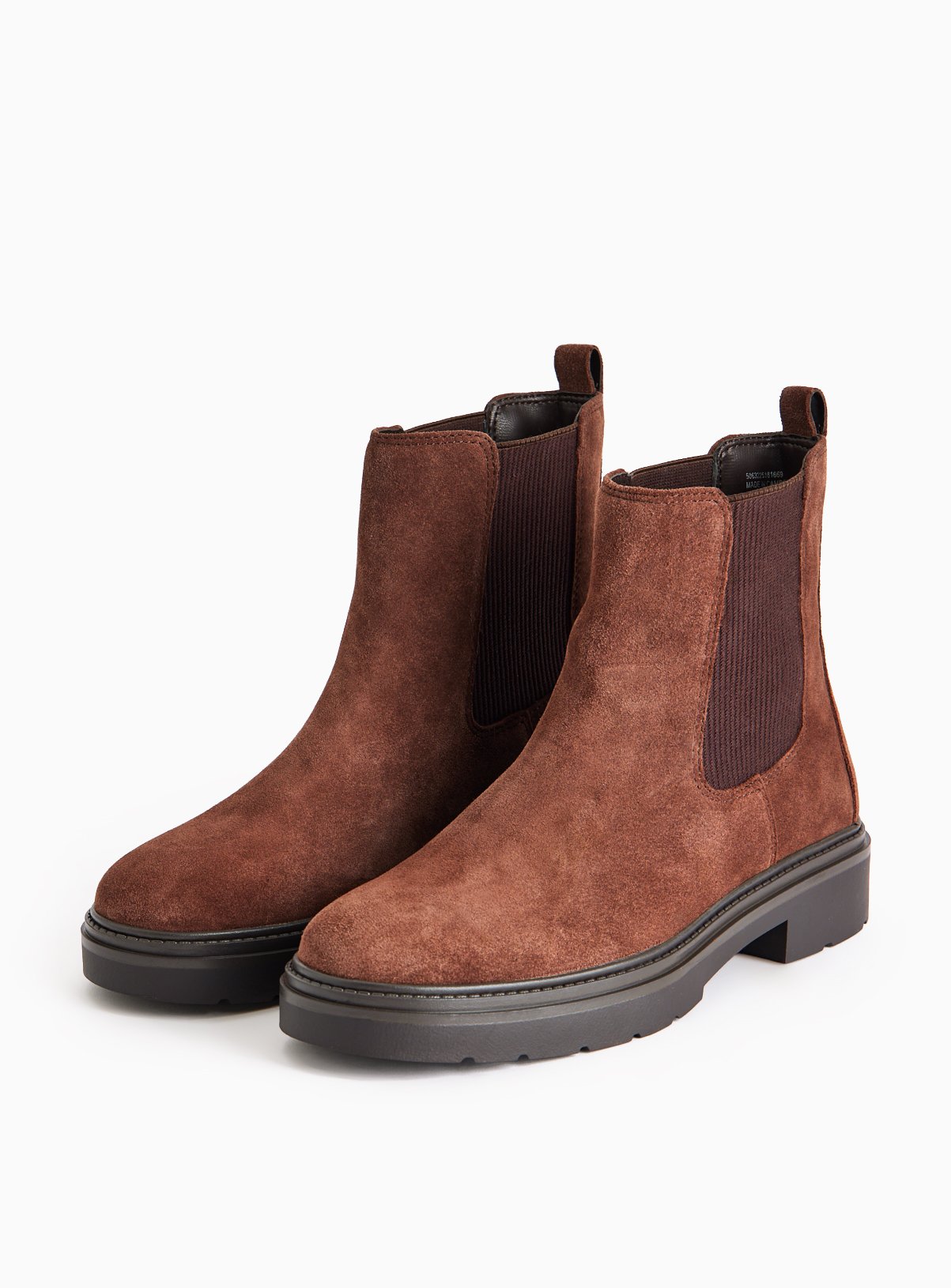Brown Suede Leather Chelsea Boots 7