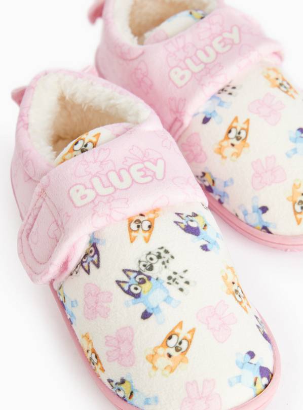 Bluey Character Print Pink Cupsole Slippers 6-7 Infant