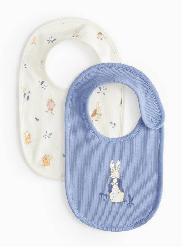Peter Rabbit Character Print Bibs 2 Pack One Size