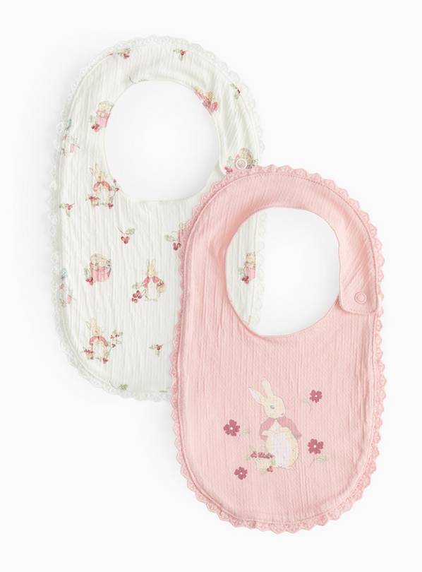Peter Rabbit Lace Trim Bibs 2 Pack One Size
