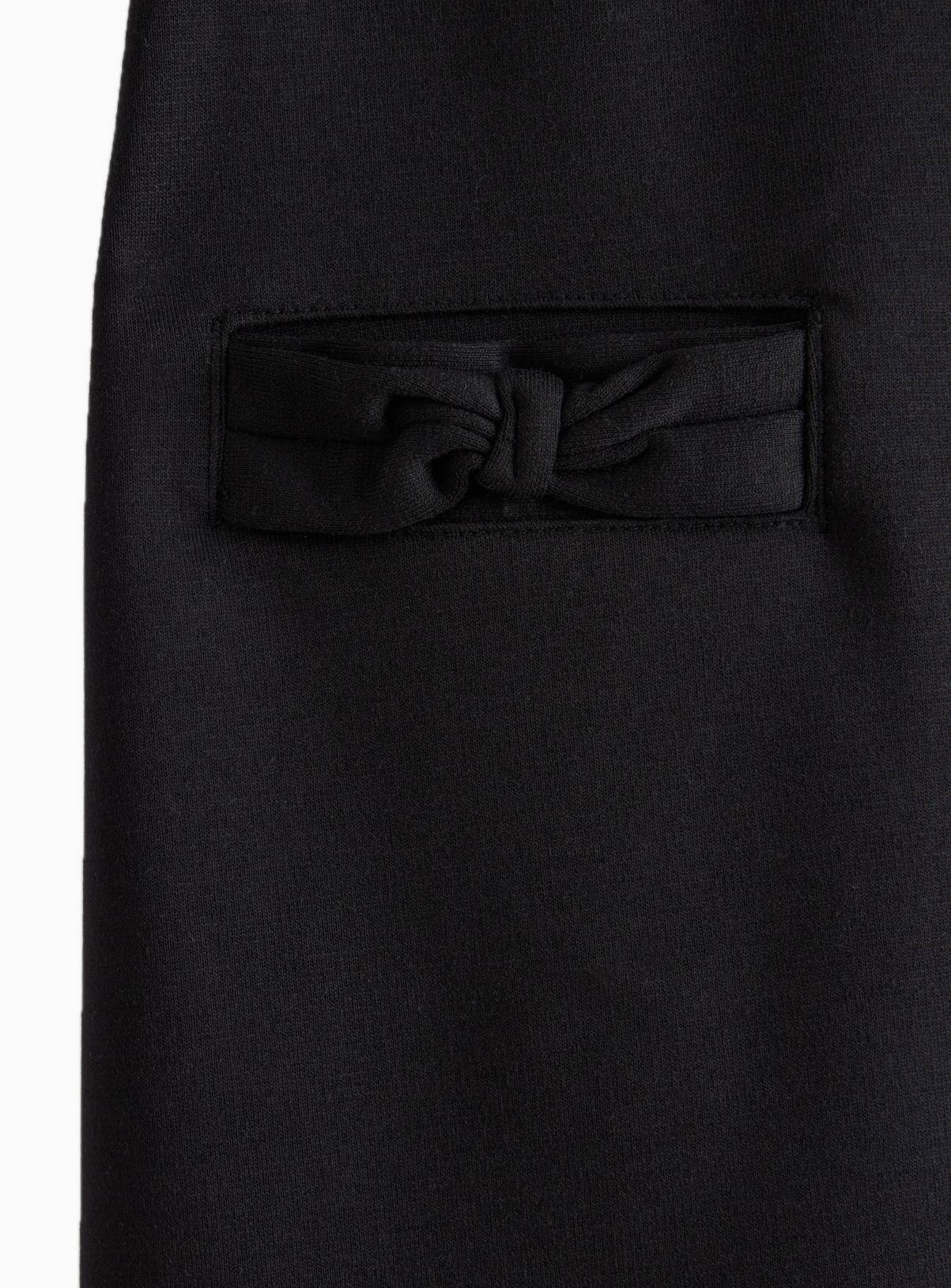 Black Jersey Bow Pocket Pinafore 3 years - Image 2