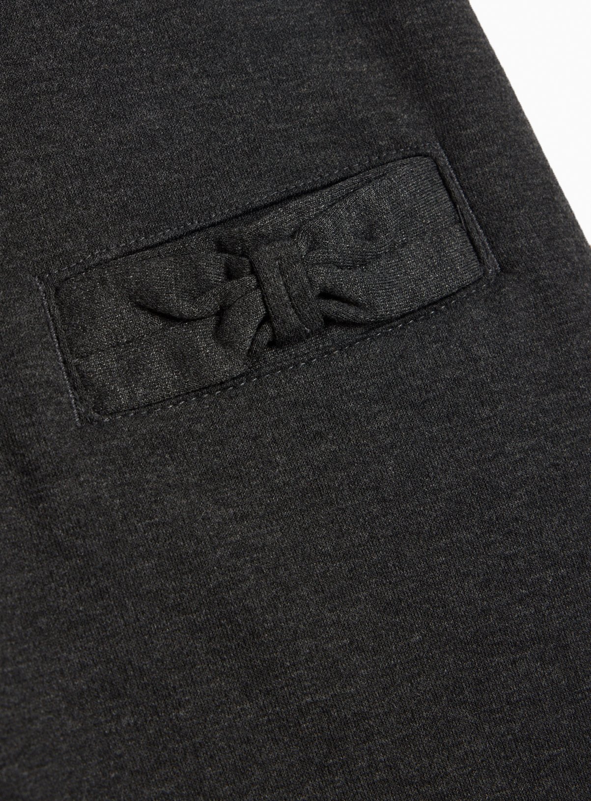 Grey Jersey Pinafore with Bow Pocket Detail 7 years - Image 2 thumbnail