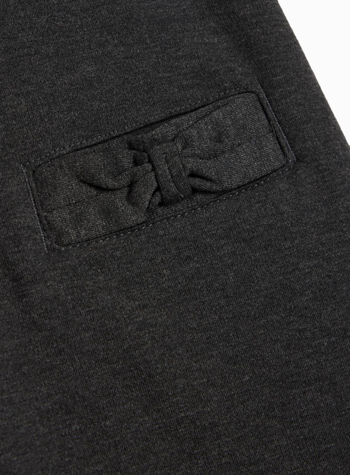 Grey Jersey Pinafore with Bow Pocket Detail 7 years - Image 2