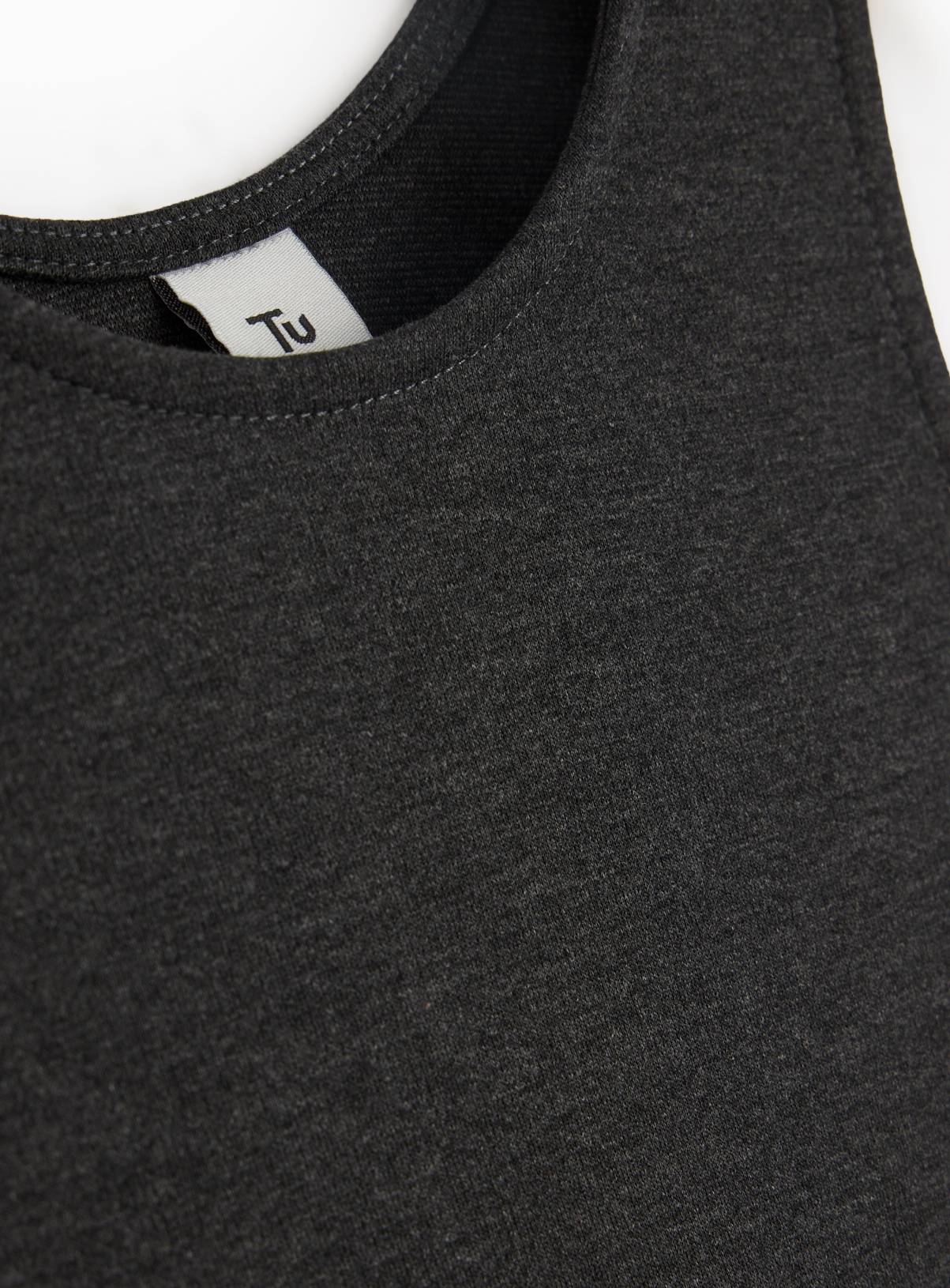 Grey Jersey Pinafore with Bow Pocket Detail 7 years - Image 3