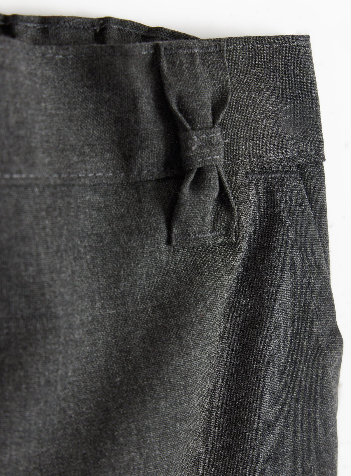 4 Pack Girls Grey 'Dress with Ease' Trousers with Reinforced Knees & Extendable Hem 11 years - Image 3 thumbnail