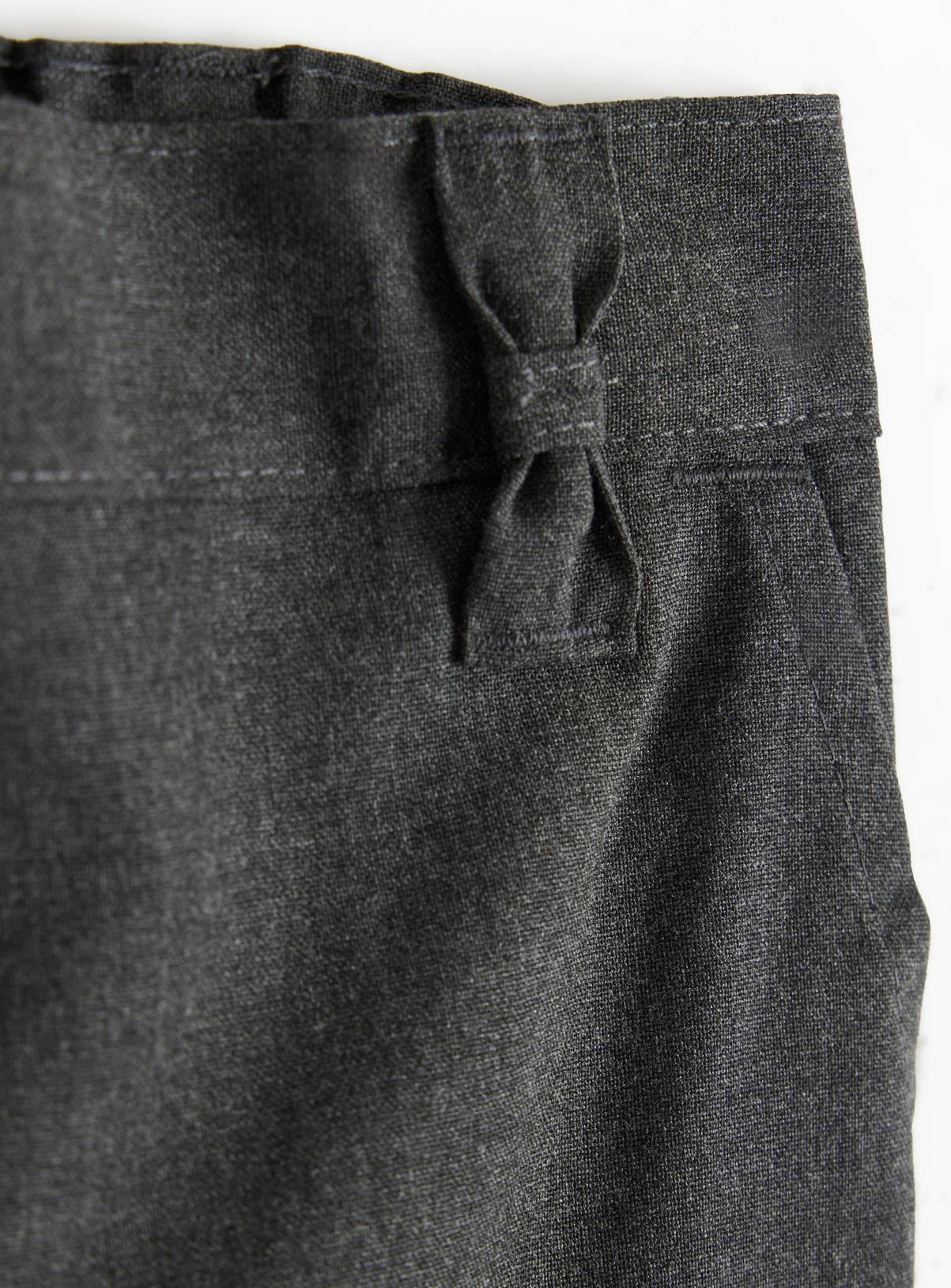 4 Pack Girls Grey 'Dress with Ease' Trousers with Reinforced Knees & Extendable Hem 11 years - Image 3