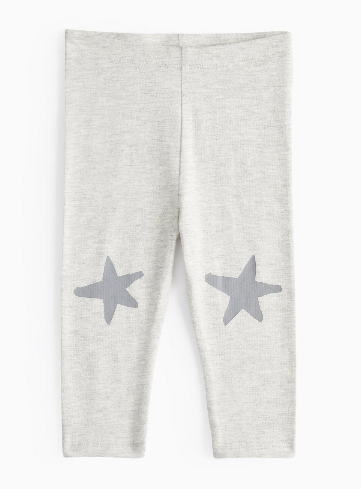 Grey Grey Marl Star Print Leggings - Tu by Sainsbury's