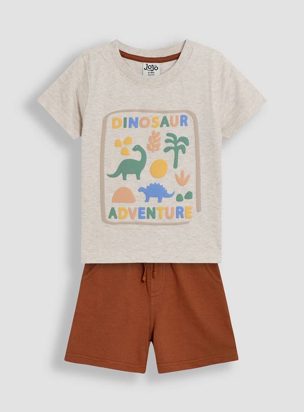 JOJO MAMAN BÉBÉ 2-Piece Dinosaur Print T-Shirt & Short Set 2-3 Years