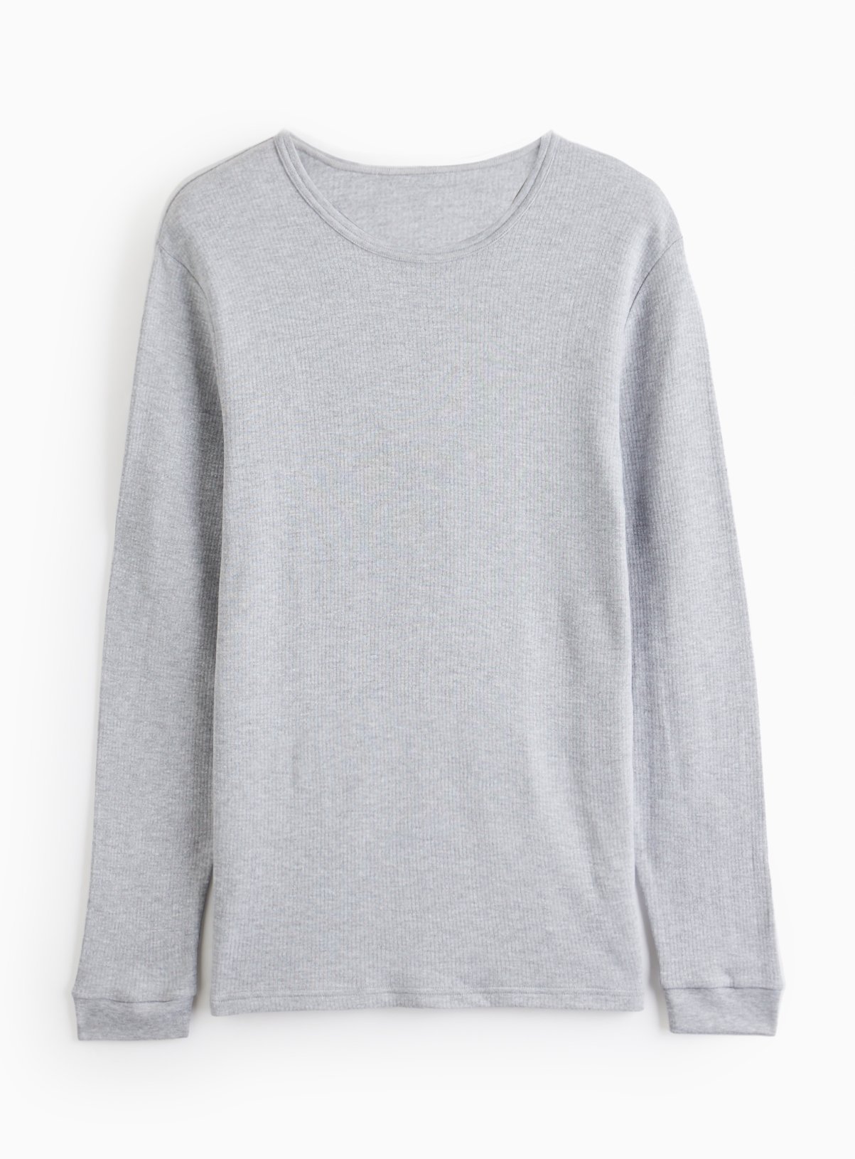 Men's Grey Marl Maximum Warmth Thermal Ribbed Top