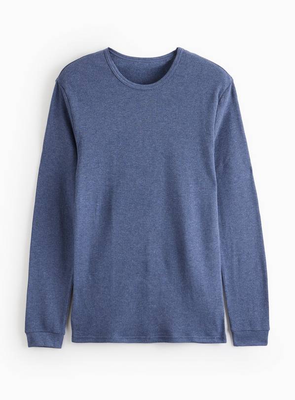 Blue Maximum Warmth Thermal Ribbed Top M