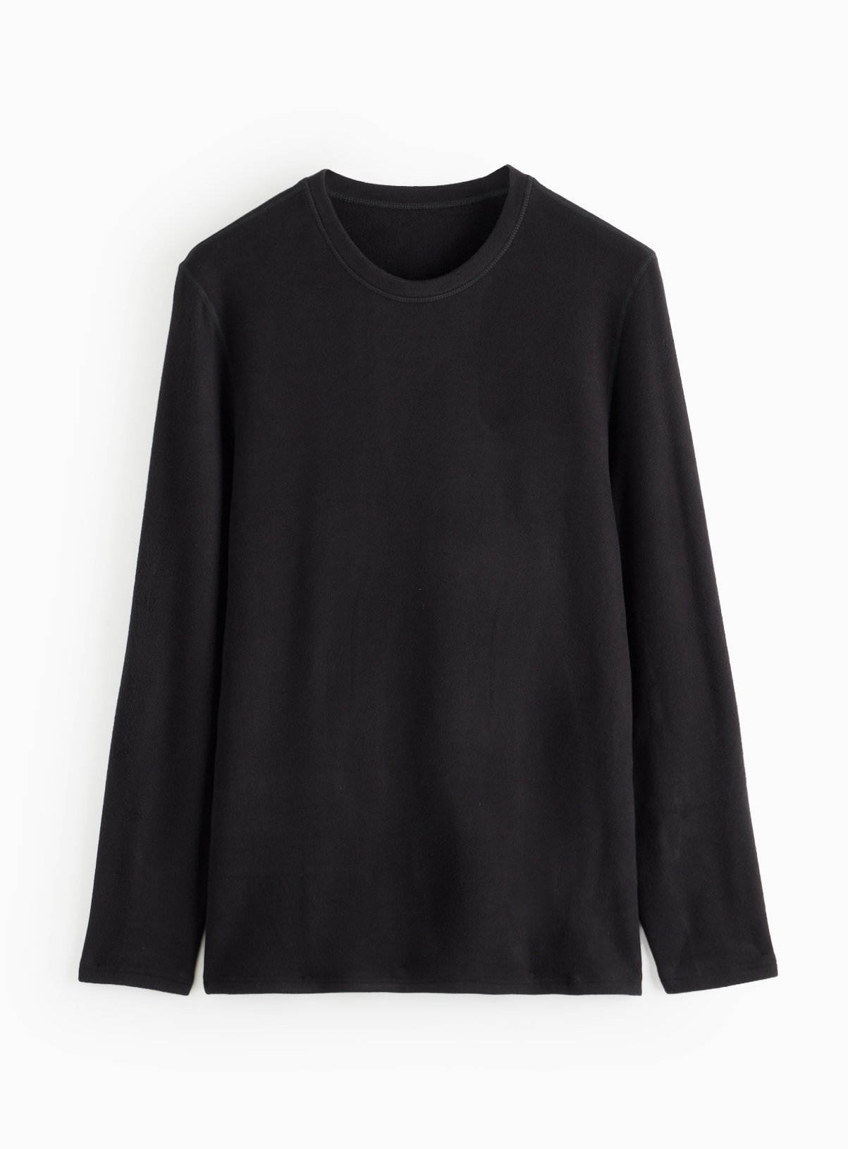 Men's Black Maximum-Warmth Plus Thermal Fleece Top
