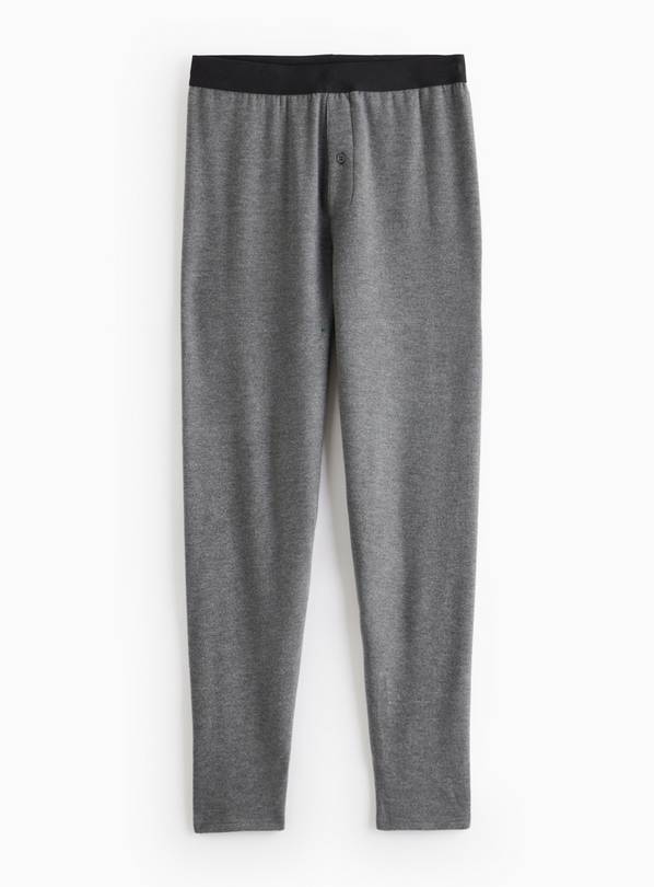 Black Maximum-Warmth Fleece Long Thermal Pants XXL