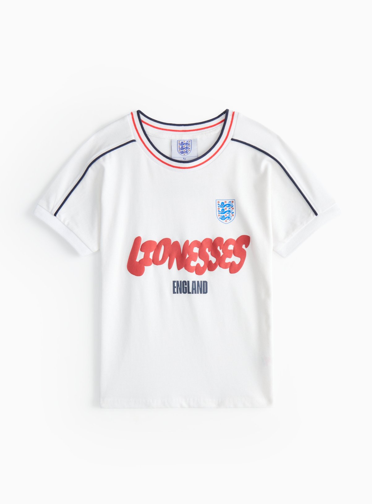 White White England Lionesses Football Print T-Shirt (6 Years) - Football by Sainsbury's