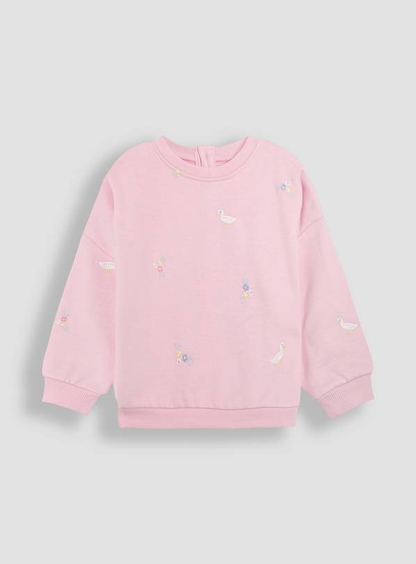 JOJO MAMAN BÉBÉ Duck Embroidered Sweatshirt 2-3 Years