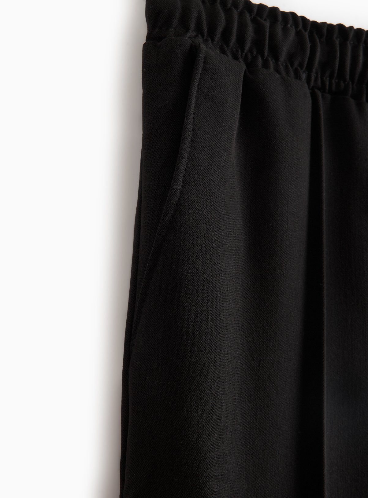 Black Elasticated Waist Wide Leg Trousers 10 years - Image 3 thumbnail
